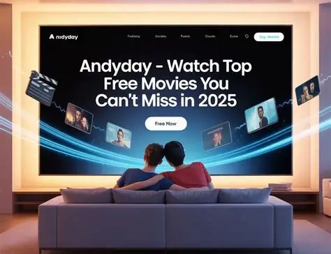 User watching HD movie streaming on Andyday platform interface